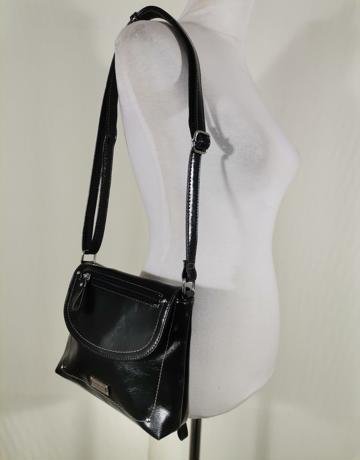 NINE & CO Black Faux Leather Purse Bag