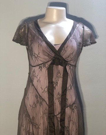 Hip Hop BROWN Lace Dress – Size 30/32