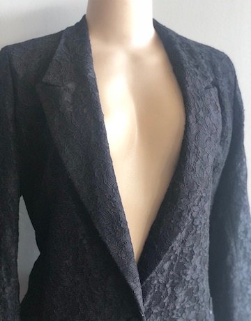 Elzbieta Rosenwerth Vintage BLACK Lace Jacket – Size 34