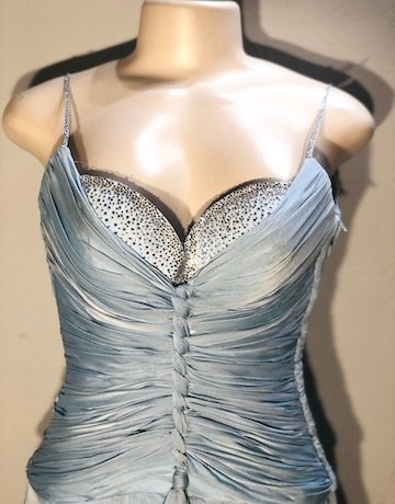 BABY BLUE Chiffon Evening Dress – Size 34