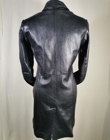 ECHTES LEDER Black Vintage Coat – Size S-M