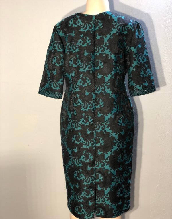 Polenella Green Embossed Dress - Size Eur 44 ( will fit Size UK 38) - Image 3