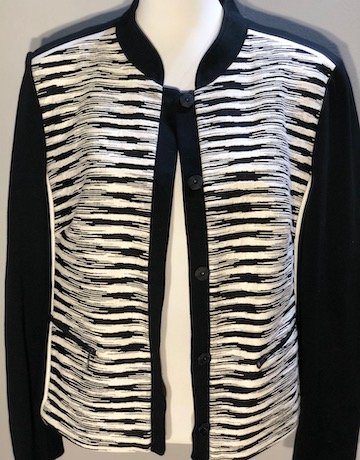 Gerry Weber BLACK and WHITE Stretchy Jacket – Size 34/36