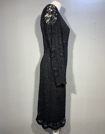 ONYX Nite Lace Long Sleeve Black Dress- Size 8