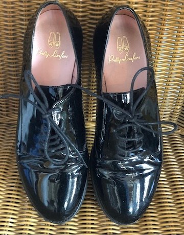 Pretty Ballerina BLACK Patent Loafers – Size 39 (UK6)