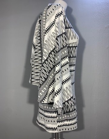 Ruald Rheeder Black And White Patterned Dress- Size L