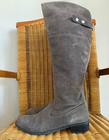 Hilton Weiner Grey Suede Knee High Boots- Size 6