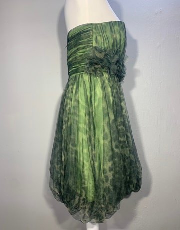 HipHop Green Strapless Dress- Size 36/12