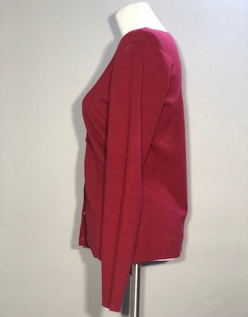 Harold’s RED Silk/Cotton Blend Cardigan – Size M