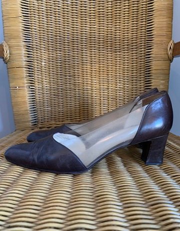 Giorgio Armani Brown Leather Heels- Size 39/6