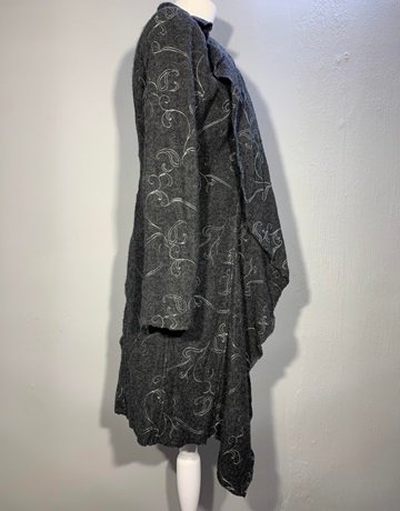 EAST Dark Grey Pure Wool Waterfall Jacket- Size M/L/12/36
