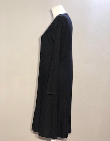 Shirin Long BLACK Cashmere/Silk Blend.Knitted Jersey Dress – Size M