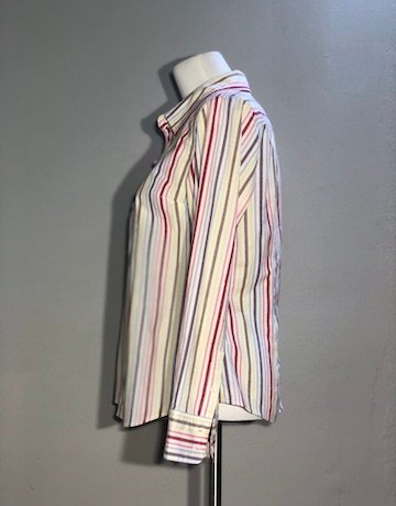 Talbots MULTI-COLOUR Stripe Stretch Shirt – Size M