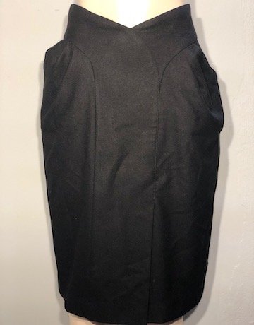 Emmanuelle Khanh BLACK Wool Skirt – Size 44