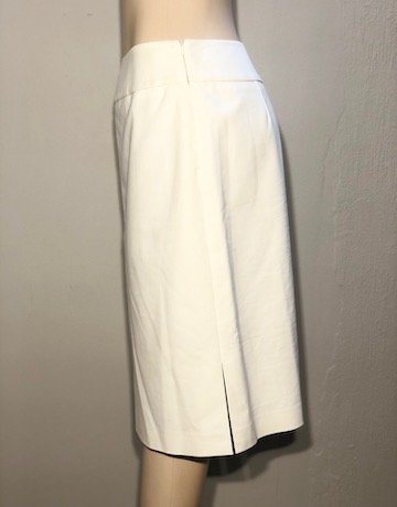Essential WHITE Cotton Blend Pencil Skirt – Size 10