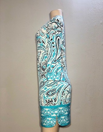 Ali Ro LIGHT BLUE Patterned Stretchy Dress – Size 4