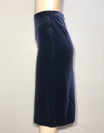 Vintage Princess DARK BLUE Velvet Skirt – Size 10