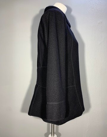DINOMODA Black Knit Jacket- Size L
