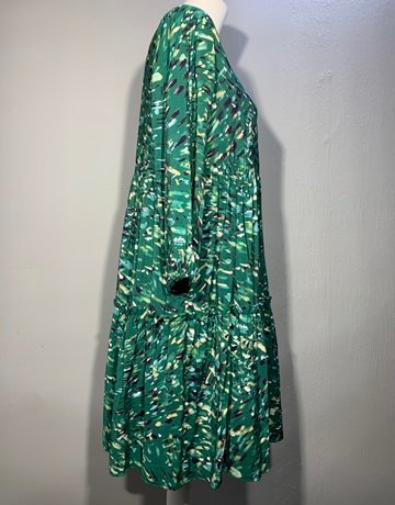 Poetry Green Patterned Dress- Size 14/L
