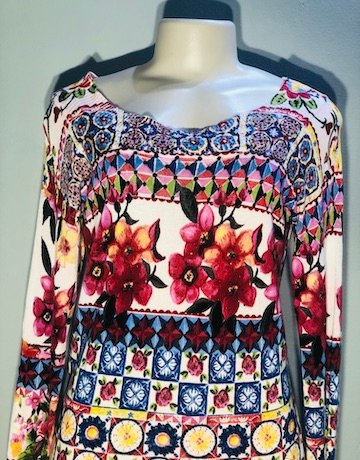 Desigual FLORAL Light Weight Knitted Jersey – Size XL