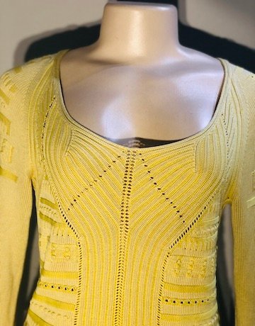 Barbara Bui lnitials MUSTARD Knitted Top – Small / Eur 38 / Uk 10