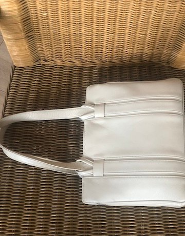 Vintage CREAM Leather Hand Bag