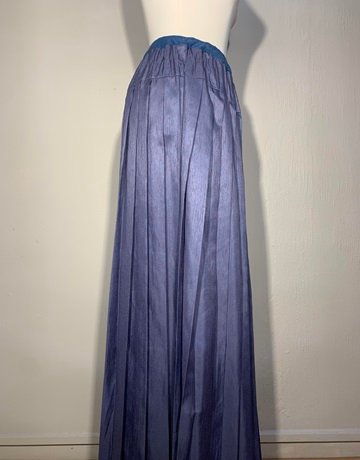 Vintage Blue Pleated Skirt (No Brand Name)- Size L