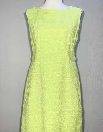 Wallis LUMINOUS YELLOW Cotton Blend Shift Dress – Size UK 14