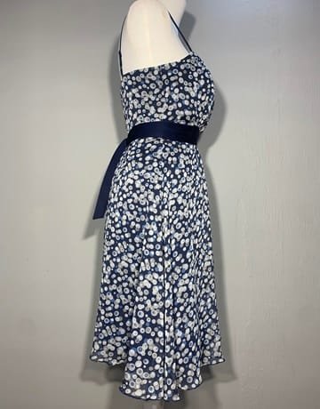 Reserved Blue Patterned Dress- Size Small