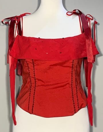 Hip Hop RED Corset Top – Size 34