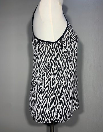 Banana Republic Black And White Patterned Top- Size S