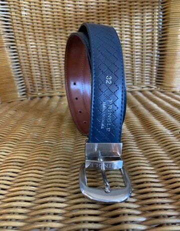 Pringle Blue And Brown Leather Reversable Belt- Size 32