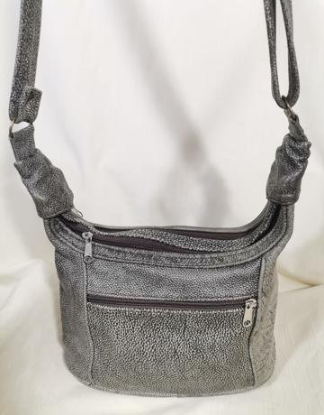 Grey Leather Handbag