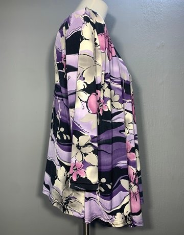 Rhapsody Purple And Black Top- Size UK 40