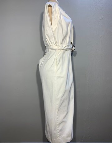 DKNY White Cotton Denim Dress- Size UK12