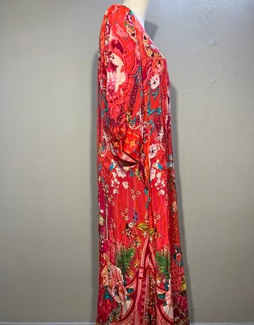 Iconic Pink And Orange Patterned Dress- Size L