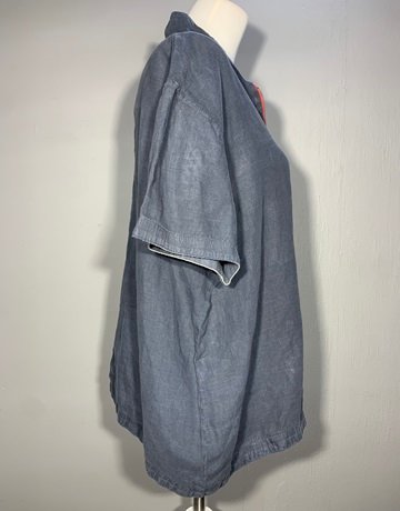 Hugo Flear Pure Linen Grey Top- Size 5 /SA 40-42