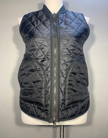 Old Khaki Black Sleeveless Reversable Jacket- Size