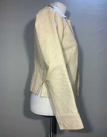 GAP Cream Leather Jacket- Size 4