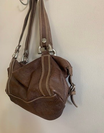 Carrol Boyes Leather Brown Bag- Small Size