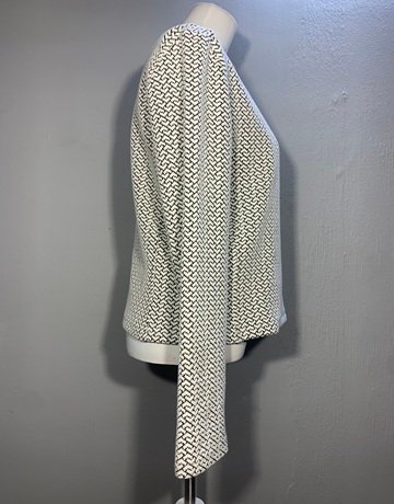 Le Temps Des Perises Grey And White Jacket- Size XL