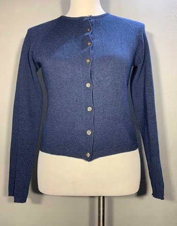 Theory Navy Blue Pure (100%) Cashmere Cardigan- Size Medium