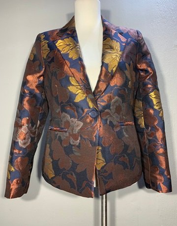 Next Tailoring Blue And Brown Blazer- Size UK 10