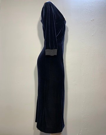 Habits Collection Navy Blue Long Sleeve Dress- Size 2 (UK 36)