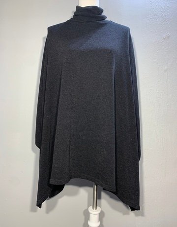 Desray Black Rayon Poncho - Size 34