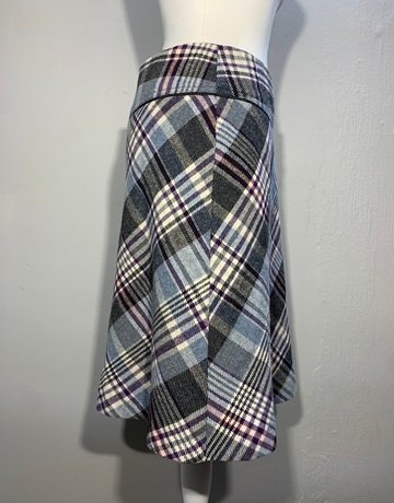 Tom Tailor Blue And Grey Skirt- Size Eur 42 (UK38)