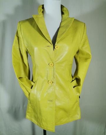 LORENZO Italian Leather Lime Jacket - M/34/10