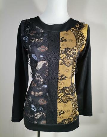 DONNA BELLA Longsleeve Top - Size L/36/12