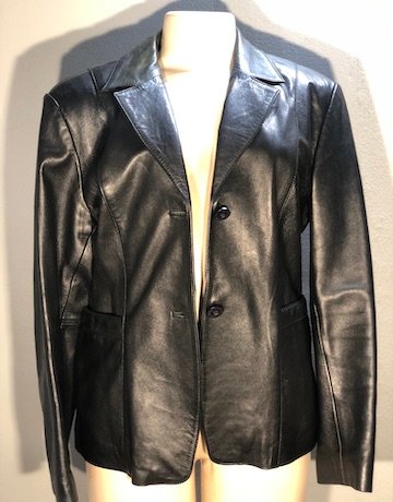 The Piece Arrow BLACK Genuine Leather Jacket - Size Large