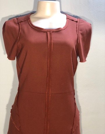 Country Road BURNT ORANGE Viscose Blend Dress – Size UK 10
